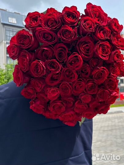 Букет недели Красная роза 51шт.Доставка
