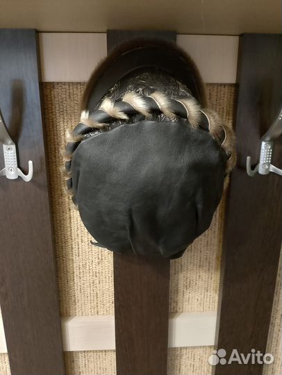 Шапка зимняя женская,натуральная кожа и 54 размер