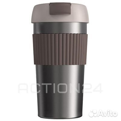 Термокружка KKF Rainbow (490 мл, коричнево-серый)