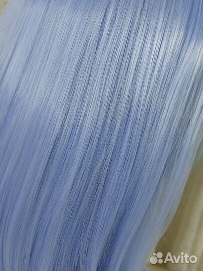 Парик каре голубой