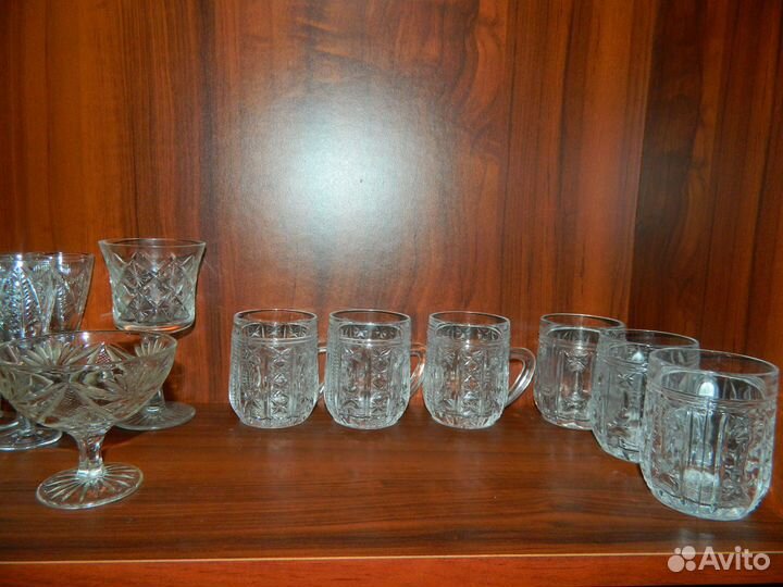 Хрустальные рюмки, фужеры СССР