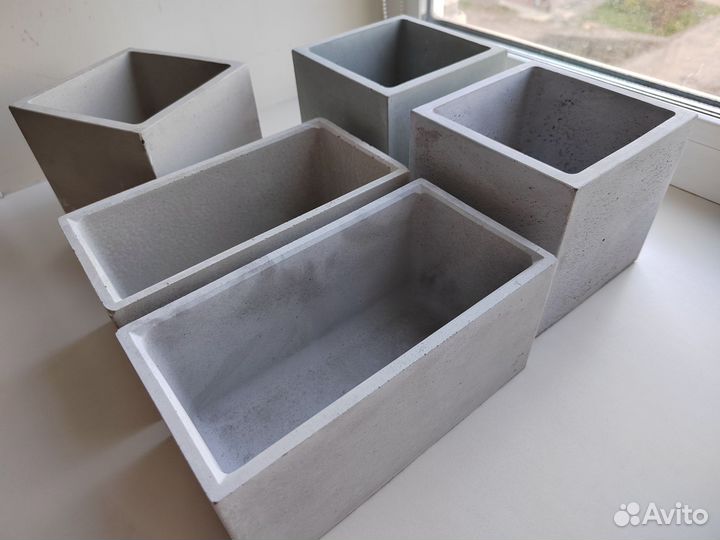 Кашпо из бетона