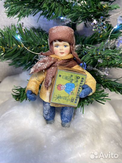 Елочные игрушки из ваты