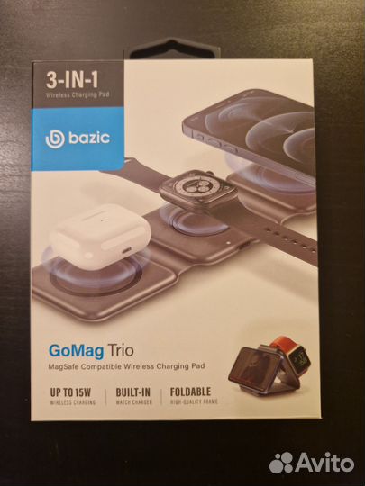 Зарядка для iPhone 3-в-1 Bazic GoMag Trio