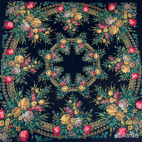 Павловопосадский платок 140х140