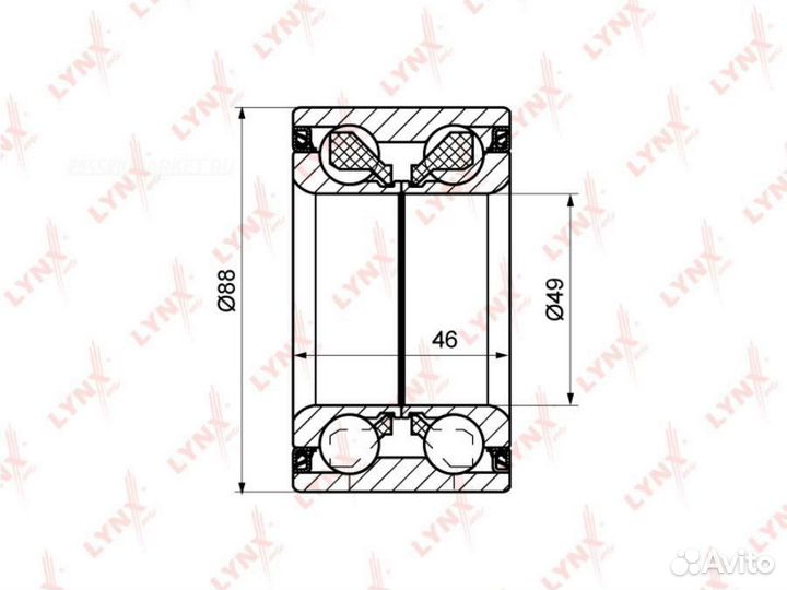 Lynxauto WB-1201 Комплект подшипника ступицы колес