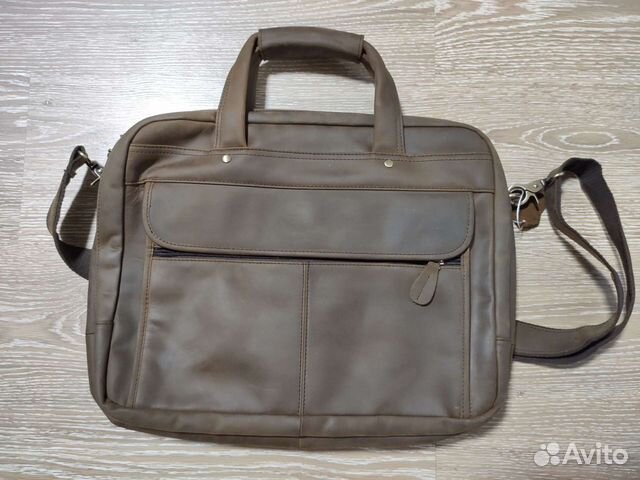 Мужская кожаная сумка, новая
