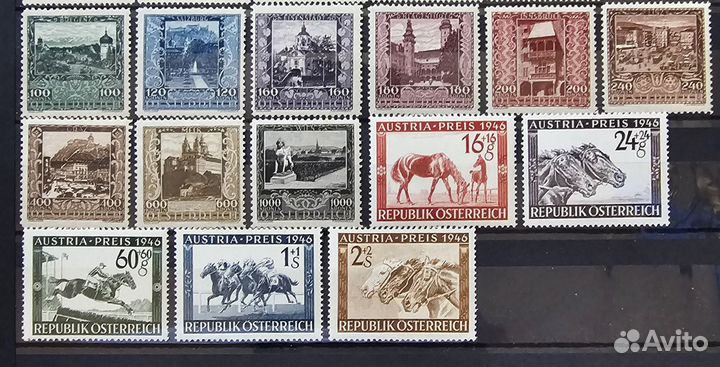 Почтовые марки Австрии 1923-1980 MNH **