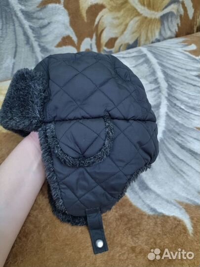 Шапка зимняя для мальчика на кнопке