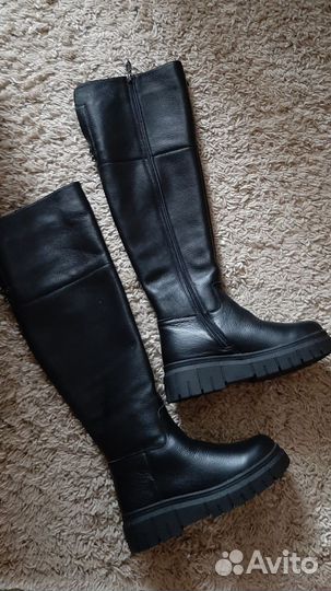 Ботфорты на полную ножку 36 натуральные