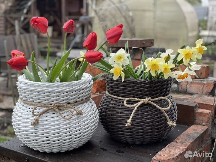 Кашпо из ротанга 10 литров