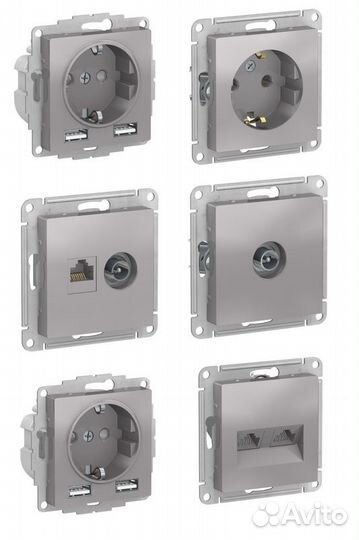 Розетка TV+RJ45 Schneider Electric atlas design