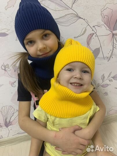 Комплект шапка + снуд демисезонный