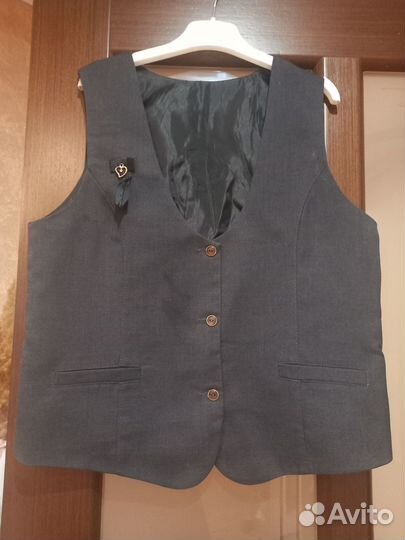 Школьная форма(жилет+юбка) Рост 158 см