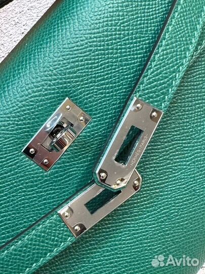 Hermes kelly pochette 22 cm green