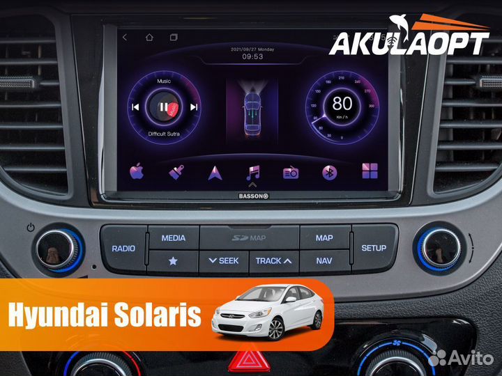 Магнитола Basson V2 2/32 для Hyundai Solaris