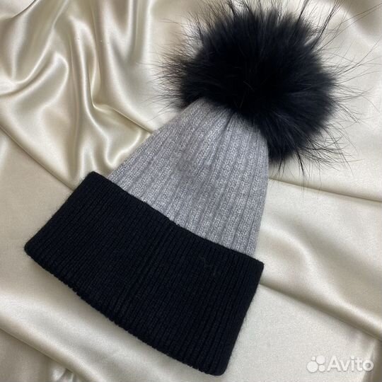 Шапка 30 кашемир натуральный мех