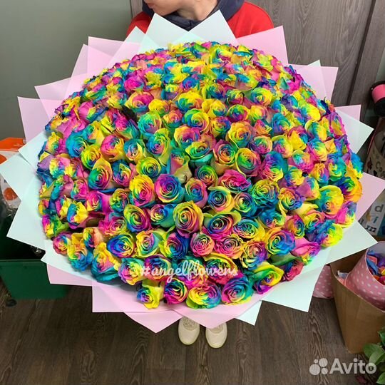 Радужные розы