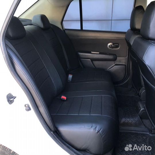 Авточехлы из экокожи nissan tiidalatio