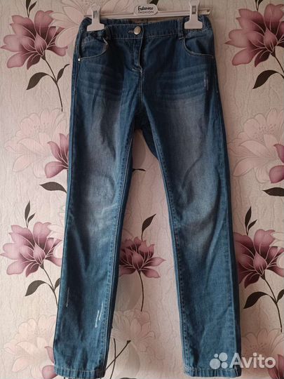 Джинсы и шорты на девочку 134