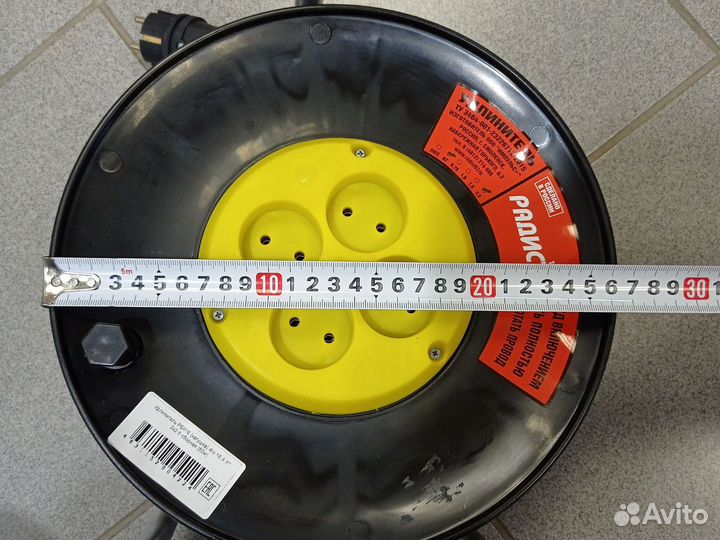 Удлинитель на катушке 50м c кабелем кг 2х2,5 новый