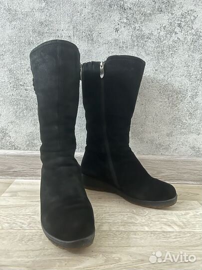 Сапоги натуральная замша зимние женские 38 39