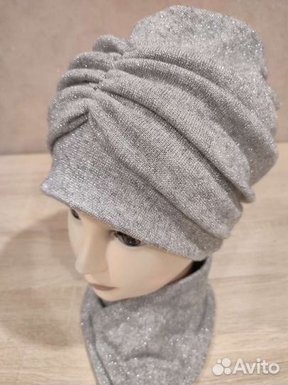 Шапка и снуд женский