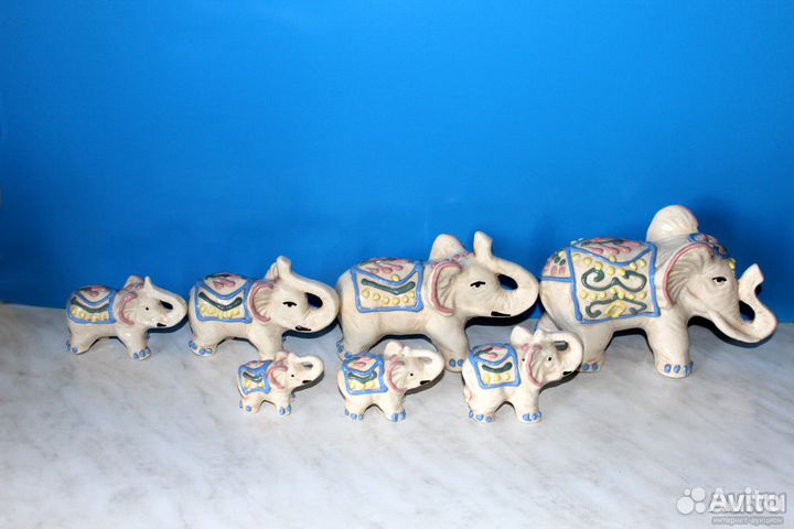Фарфоровые слоны 7 шт