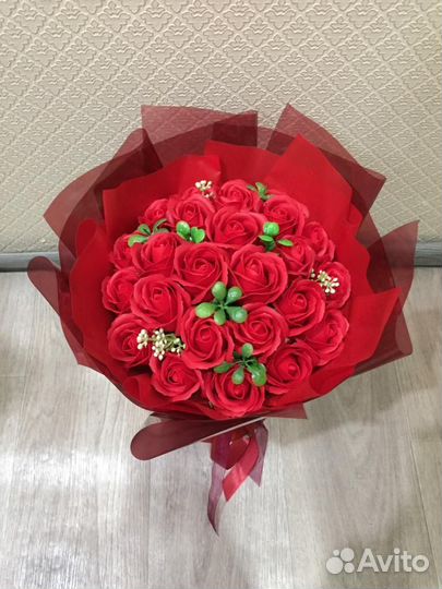 Букет из мыльных роз 25,35,55,101