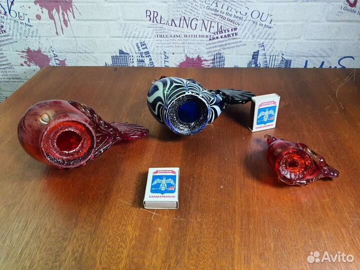 Петушок стеклянный декоративный