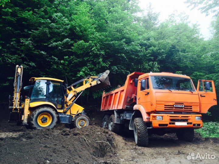 Аренда экскаватора погрузчика, трактора