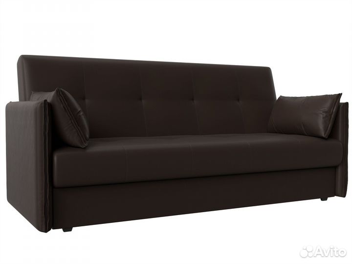 Диван-книжка Лига-018, экокожа, коричневый. Москва