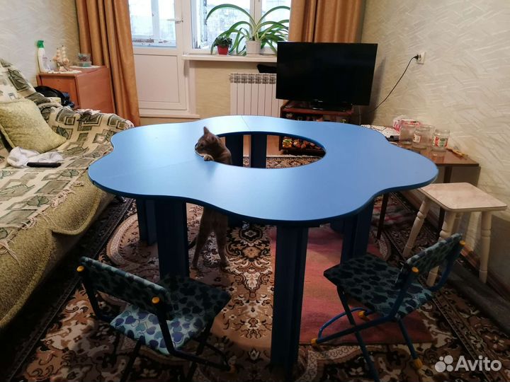 Детский стол для групповых занятий+стульчики