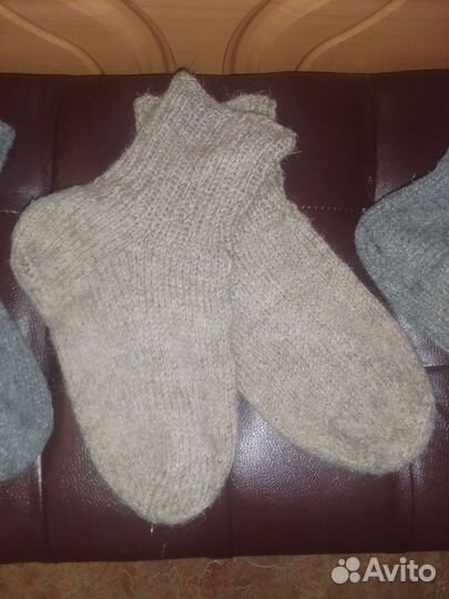 Носки мужские шерстяные вязаные