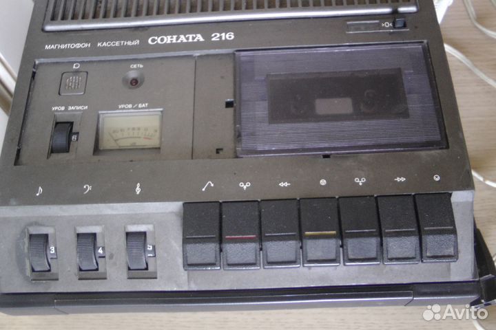 Магнитофон Соната С216 с сетевым проводом