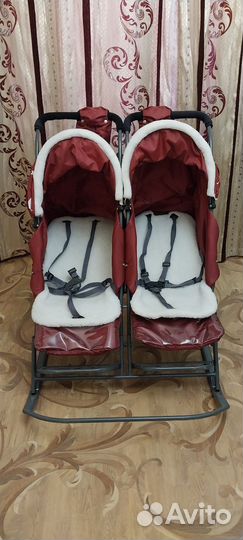 Санки коляска для двойни