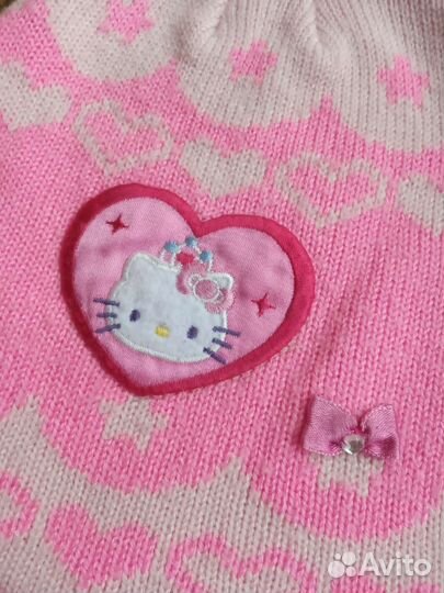 Шапка для девочки 46-48 Hello kitty