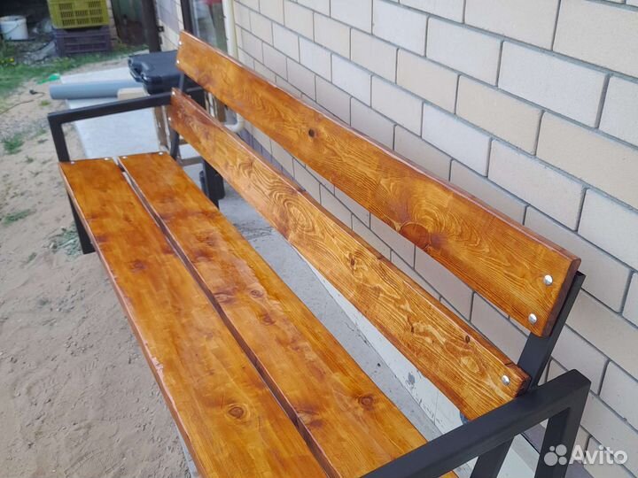 Скамейка садовая в стиле лофт