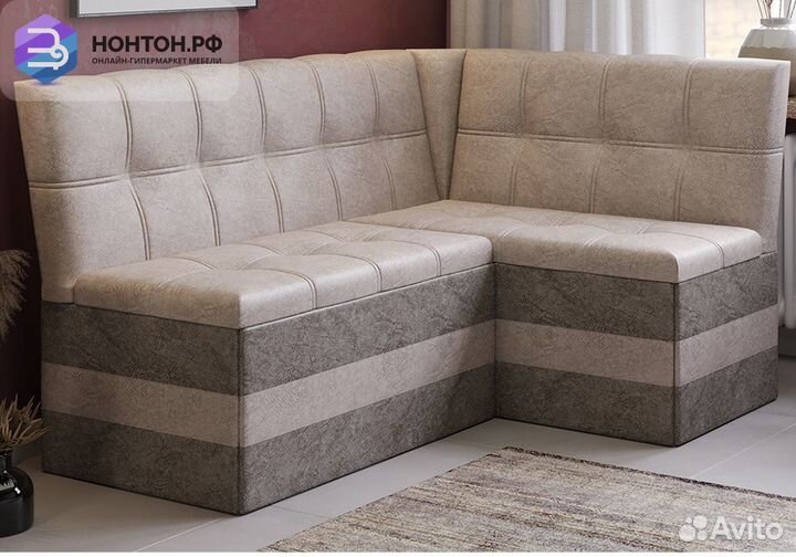 Скамья угловая Оскар dark beige / latte