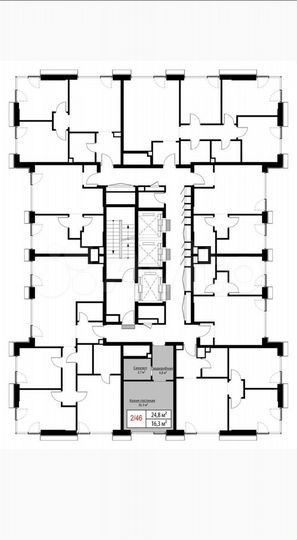 Квартира-студия, 24,8 м², 7/30 эт.