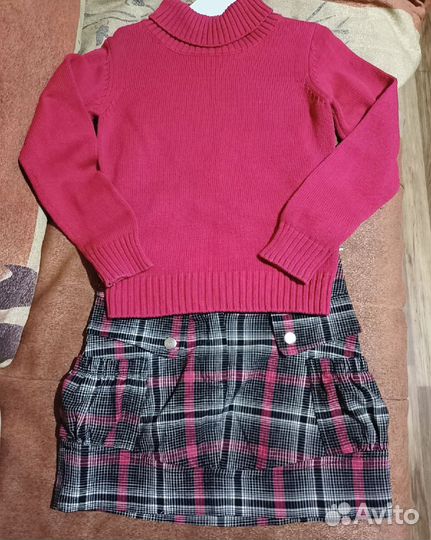 Водолазка, юбка, олимпийка 4-5 лет