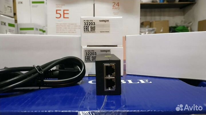 PoE инжектор 1x10/100base-TX 50В PoE-адаптер