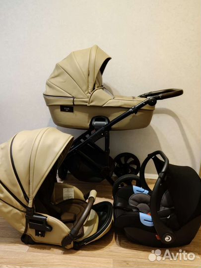 Коляска Tutis viva life 3 в 1 экокожа