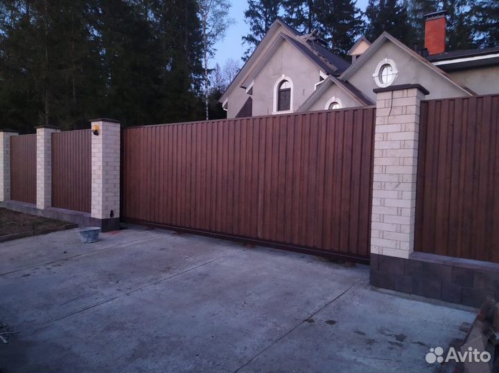 Современные откатные ворота