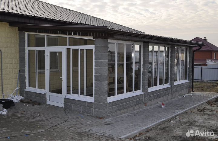 Остекление веранды с обшивкой