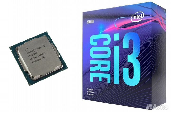 Новый комплект Core i3-9100F + Gigabyte H310M H