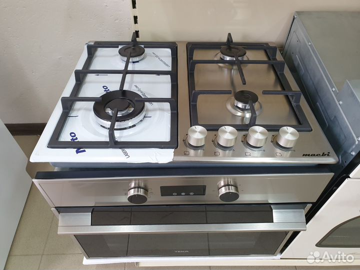 Комплект электро духовка и газ. варочная, нерж