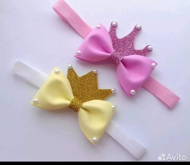 Бантики, резиночки, повязки на голову, ободочки