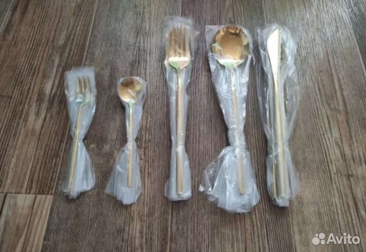 Стильный Набор столовых приборов 6 персон 2цвета