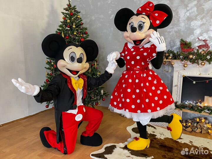 Ростовые куклы Микки Маус и Минни Маус